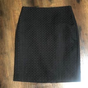 Banana Republic Black Textured Pencil Skirt